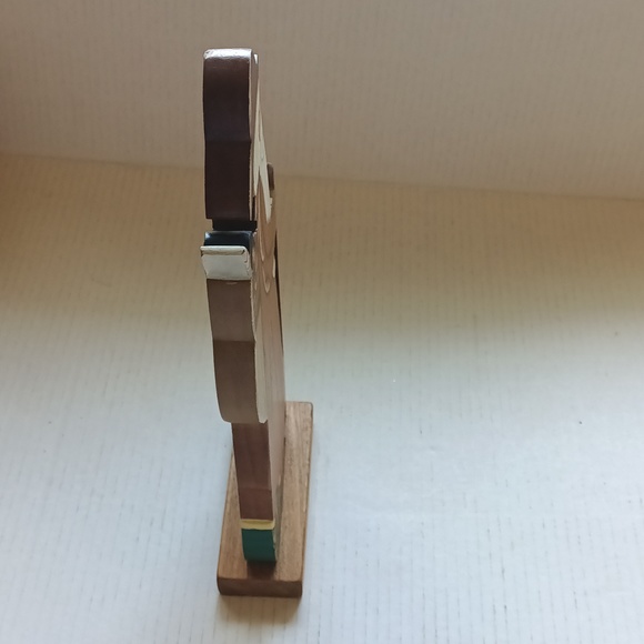 Folk Art Wood Grandeur Noel Rustic Santa Old Saint Nick Hand Painted Figurine - Picture 4 of 13